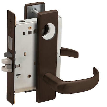Schlage Entrance Mortise Lock with Deadbolt, 17L Design, Less Cylinder, Oil Rubbed Bronze L9453L 17L 613